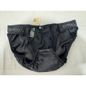 Vtg 90s Victoria's Secret Second Skin Panties L Liquid Satin NWT Sheer Front